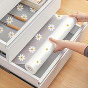 Resim Kaymaz Plastik Raf Lineri Rulosu, 1 Rulo, Chrysanthemum Deseni ile - Su Geçirmez, Kaymaz, Dolaplar, Çekmeceler ve Masaüstüler için Çok Yönlü, Temizlemesi Kolay. 