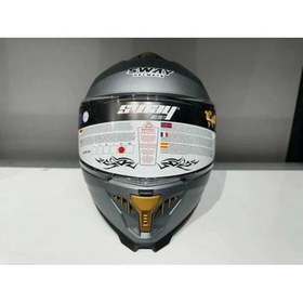 Resim Kask SW-865 Mat Gri Güneş Gözlüklü 