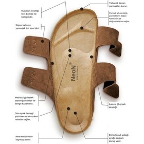 Resim Madrid Unisex Ortopedik Tabanlı Terlik Çift Bantlı Tokalı Günlük Rahat Ev & Dışarı Terliği Siyah 