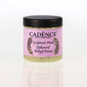 Resim Cadence Boya Cadence Dekoratif Rölyef Pasta (SCULPTURE PASTE)-1345 Mimoza-250ml-400gr 