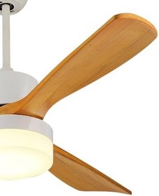 Resim LED Aydınlatmalı Uzaktan Kumandalı Beyaz Tavan Vantilatörü DKF-301 