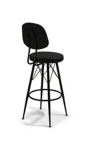 Resim bluetick 2 Adet 75cm Metal Ayaklı Deri Eyfel Bar Sandalyesi Taburesi Sc002 