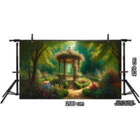 Resim Venspor Barok Tarzı Lüks Salon ve Şömine Arkaplan, 200x150cm, Fon, Duvar Örtüsü 