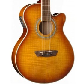 Resim Washburn EA15ITB Mini Jumbo Elektro Akustik Gitar 