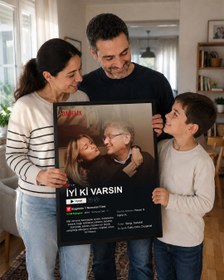 Resim Babalara Özel Netflix Poster Tablosu - Ahşap / 21*30 