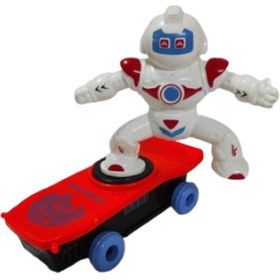 Resim Oyuncak İnsansı Robot Kaykaylı Sesli Hareketli 14 Cm 