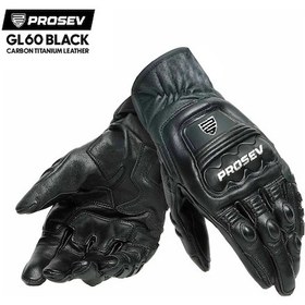Resim Prosev GL60 DERİ MOTOSİKLET ELDVENİ SİYAH 