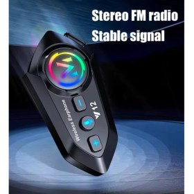 Resim Y12 Motor Kask Kulaklık Rgb Modlu Radyolu Motosiklet Kulaklık 5.3 Bluetooth Intercom 