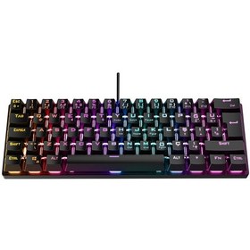Resim Rampage PLOWER K60 Beyaz Ingilizce Q Klavye English Gaming Oyuncu Klavye Bilek Destekli Blue Switch 
