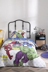 Resim Özdilek Avengers Team Tek Kişilik Lisanslı Kapitone Çocuk Nevresim 