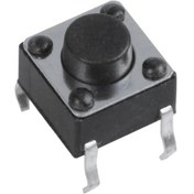 Resim 50 Adet 6x6x5mm 4-pinli Daldırma Delikli Anlık Dokunsal Basmalı Buton Anahtarı Siyah 
