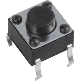 Resim 50 Adet 6x6x5mm 4-pinli Daldırma Delikli Anlık Dokunsal Basmalı Buton Anahtarı Siyah 