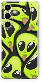Resim Samsung Galaxy A04S ile Uyumlu Alien Tasarım Baskılı Şeffaf Kılıf 