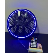 Resim Bi Moda 30 cm Rgb Neon Işıklı Kumandalı Bas ve Midrange Kapağı Işıklı Subwoofer Kapağı 30 cm 