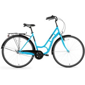 Resim Bisan AMBIANCE KADIN ŞEHİR BİSİKLETİ 51CM V 28 JANT 3 VİTES MAVİ SİYAH 