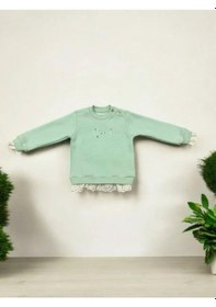Resim Divonette Kız Bebek Şardonlu Grand Yazılı Sweatshirt-15095 Mint 