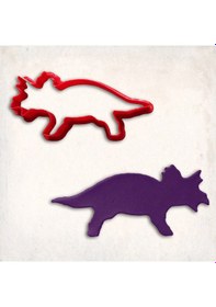 Resim Triceratops Dinozor Kurabiye Kalıbı Şekillendirici Kopat KIrmızı 