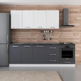 Resim Minar 250 Cm Mutfak Dolabı Beyaz Antrasit 250-A3 