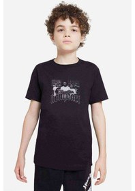 Resim Tshirthane Lionheart Band Baskılı Unisex Çocuk Siyah T-Shirt 