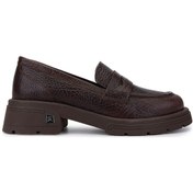 Resim Tamer Tanca Kadın Hakiki Deri Kahverengi Loafer Ayakkabı 33 25525 Bn Ayk Sk25-26 Kahve Jumbo Acı Kahverengi 