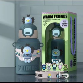 Resim Genel Markalar 450ml 316 Paslanmaz Çelik Çocuk Termosu, Karikatür Hayvanlar Öğrenci Termosu, ( 