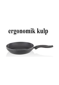 Resim Falez Seramik Tava 26 Cm Füme Renk Tek Kulplu Silikon Kapaklı Füme 