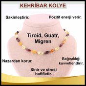 Resim OSMANLI DEĞERLİ TAŞ Sertifikalı Kehribar (fosilleşmiş Çam Reçinesi) Kolye 5 Mm - M376 