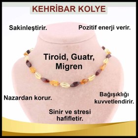 Resim OSMANLI DEĞERLİ TAŞ Sertifikalı Kehribar (fosilleşmiş Çam Reçinesi) Kolye 5 Mm - M376 