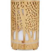 Resim Zsykd 200ML Oyuklu Ahşap Uçucu Yağ Aromaterapi Makinesi (Koyu Kahverengi-4) (Yurt Dışından) 