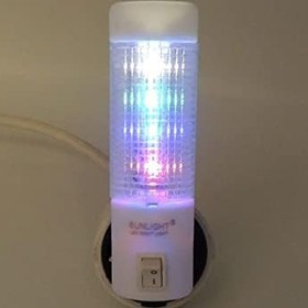 Resim Uzun Led Gece Lambası 0,5W Tasarruflu Işıklı Fişli Düğmeli 1 Adet (RGB) 