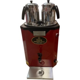 Resim Dijital Termostatlı Jumbo Çay Makinesi 2 Demlikli 22 Lt. Elektrikli Semaver Kırmızı Siyah 