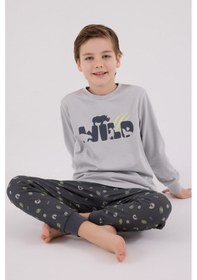 Resim Rolypoly Erkek Çocuk Gri Pijama Takımı Rp3683-c-v1 