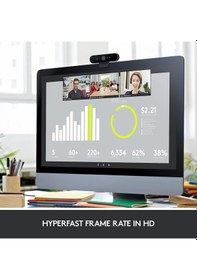 Resim Logitech Brio Stream Web Kamerası - Ultra 4k Hd Görüntülü Arama, Hd Otomatik Işık Düzeltme, Akış, Siyah 