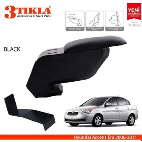 Resim Hyundai Accent Era 2006-2012 Delmesiz Çelik Ayaklı Siyah Kolçak Kol Dayama 