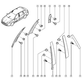 Resim Sağ Ön Kapı Arka Direk Nikelajı 802840003R 