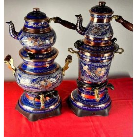 Resim Uzunoğlu Bakır Bakır Termostatlı Semaver Büyük Boy 