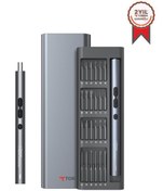 Resim Torima TTS-04 48 Parça Şarjlı Hassas Tornavida Seti – Led Işıklı, Mıknatıslı Alüminyum Kasa, Type-c 