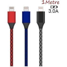 Resim Ally Apple iPhone Uyumlu 13-12 11 3.0A Hızlı Halat Usb Şarj Kablosu 1 MM 