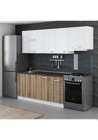 Resim Minar 235 Cm Mutfak Dolabı Beyaz Dore 235-D7 Beyaz 