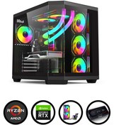Resim IZOLY Ea25 Ryzen 7 5700x 32gb Ram 1tb M.2 Nvme Ssd 8gb Rtx4060 Sıvı Soğutmalı Oyuncu Bilgisayarı 