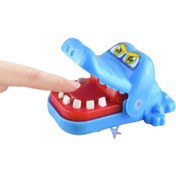 Resim Mavi Timsah Ağzı Açılır Kapanır Maskot Anahtarlık 