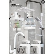 Resim Tesitay Irmak Beyaz Banyo, Lavabo, Mutfak Bataryaları Musluk Armatür Robot Duş Aksesuar Lavabo Duş Takımı 