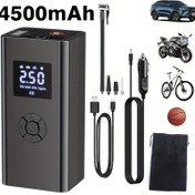 Resim 1 adet Taşınabilir 4500mAh Güç Bankası, Dijital Ekran, LED ve SOS Işıkları, 150psi Lastik Şişirici - USB Şarj Edilebilir Lityum Pil, Spor Tutkunları İçin İdeal Hediye, Spor Ekipmanları Güç Bankası | Modern Güç Bankası | Dayanıklı Güç Bankası, Taşınabilir Güç İstasyonu 