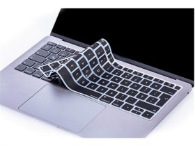 Resim McStorey Macbook Air M1 Klavye Kılıfı F-Türkçe Daktilo Tip A1932 A2179 A2337 Uyumlu Siyah 