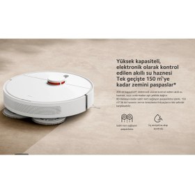 Resim Xiaomi Premium 3D Engellerden Kaçınma çift ped basınçlı paspas özelliği Robot Süpürge 