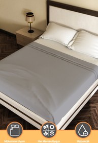 Resim Pamuklu Ranforce Kumaş Çift Kişilik Antialerjik Modern Nevresim Yorgan Kılıfı 220x240 Cm - Siyah / 100 x 200 