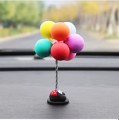 Resim Teltree Mickey Renkli Balon Desenli Araba İç Dekorasyon Figürü - Abs Plastik, Tutkal Tabanlı Araç Süsleme Oyuncak 