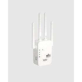 Resim 300MBPS Wifi Menzil Genişici 4 Antenli Wpa3 Güvenlikli Priz Tipi Repeater 