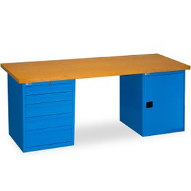 Resim Genel Markalar Çelik Çalışma Tezgahı 5 Çekmeceli Dolaplı-2130 Mm 