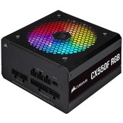 Resim Corsair CX550F RGB CP-9020216-EU 550W 80+ Bronze Modüler Güç Kaynağı Siyah 